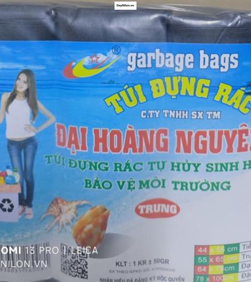 Túi rác Trung đen - Đại Hoàng Nguyên