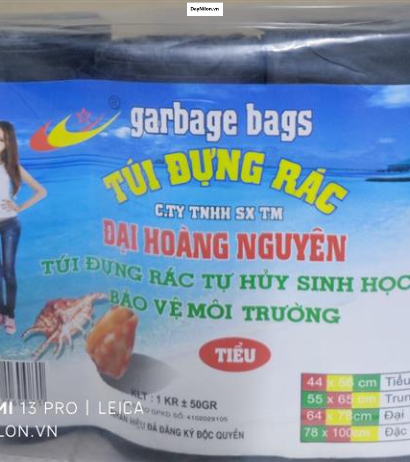 Túi rác TRUNG ĐEN- Đại Hoàng Nguyên